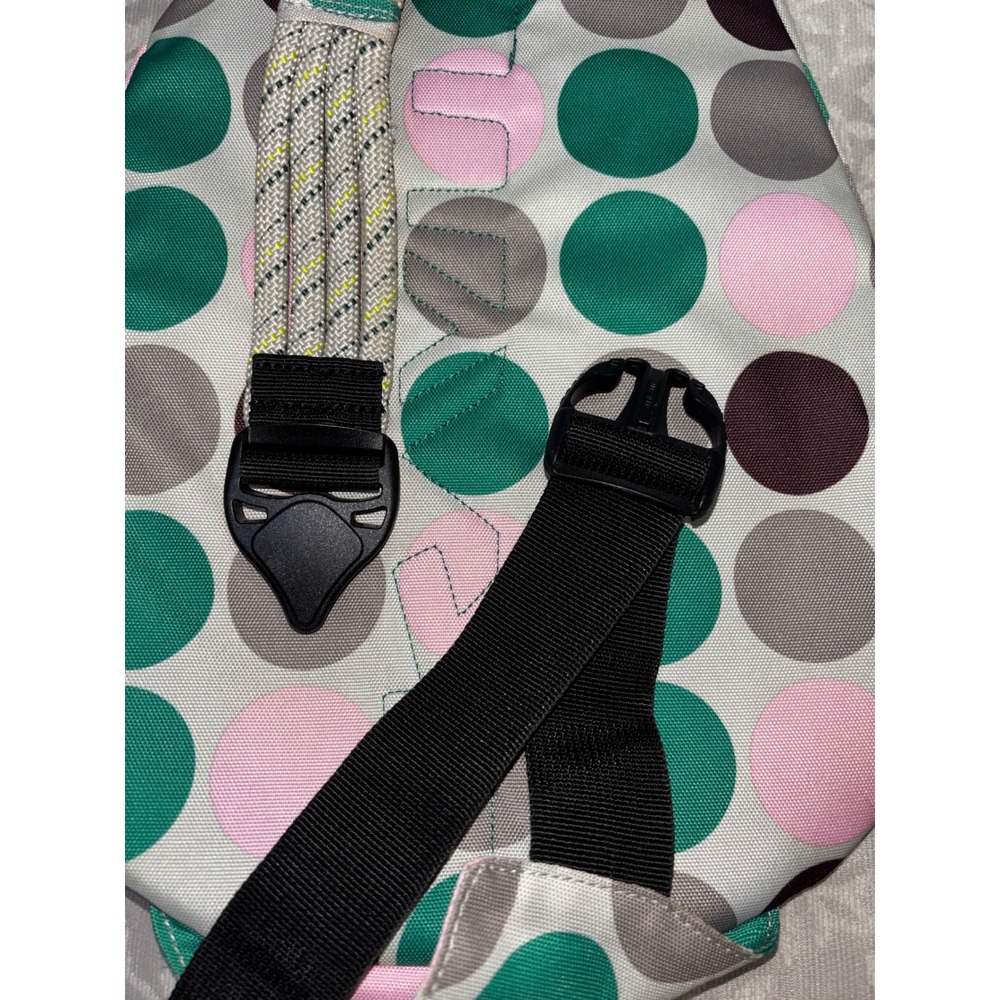 KAVU‎ Rope Bag Sling Backpack Polka Dot Green Pink Grey Crossbody - Picture 8 of 8